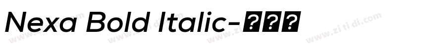 Nexa Bold Italic字体转换